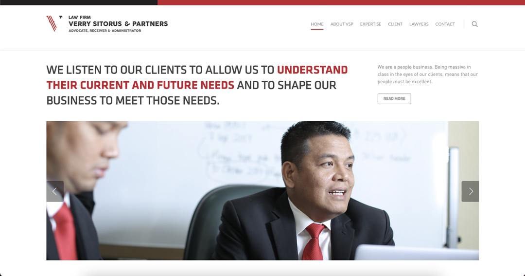 screenshot of VSP website